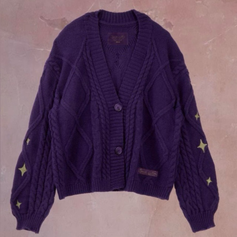 TAYLOR SWIFT SPEAK NOW TAYLOR’S VERSON PURPLE KNOT CARDIGAN, M/L